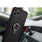 Wholesale Airvent Holder 360 Ring Stand Armor Case with Magnetic Metal Plate for iPhone 11 6.1 (Black)